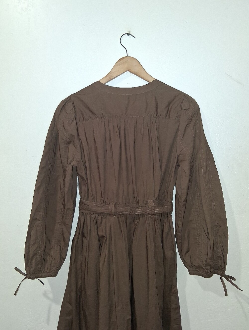 J.CREW Tie Waist Vneck Cotton Dress - Picture 8 of 9